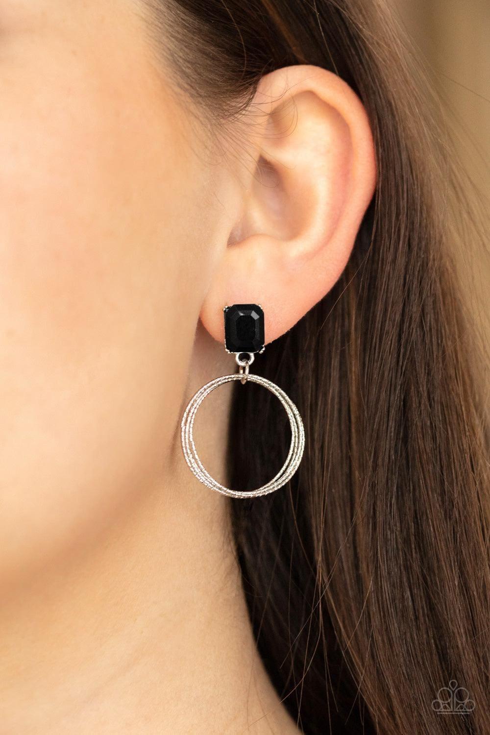 Paparazzi Accessories - Prismatic Perfection - Black Earrings - Bling by JessieK