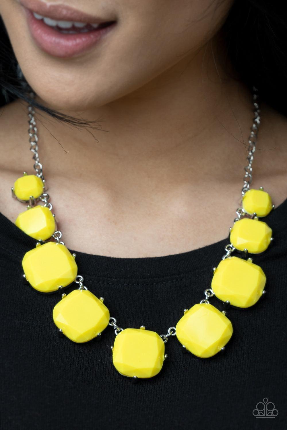 Paparazzi Accessories - Prismatic Prima Donna – Yellow Necklace - Bling by JessieK