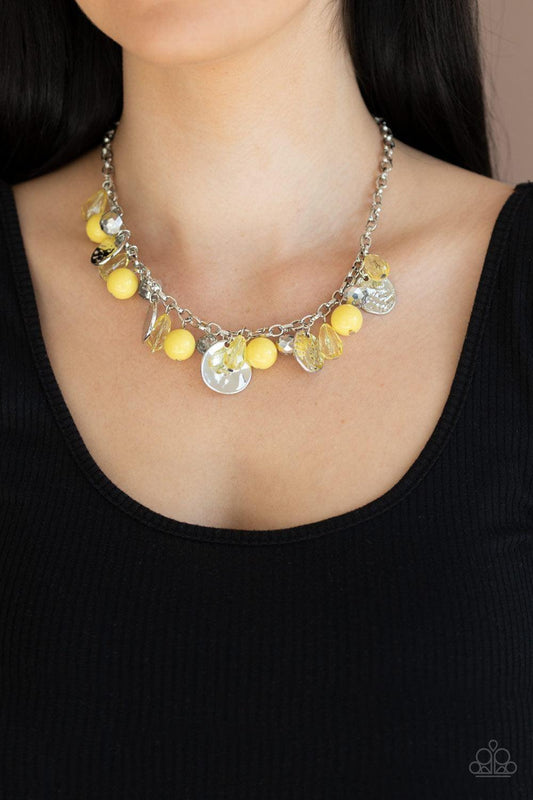 Paparazzi Accessories - Prismatic Sheen - Yellow Necklace - Bling by JessieK