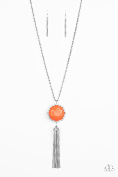 Paparazzi Accessories - Prismatically Polygon - Orange Necklace - Bling by JessieK