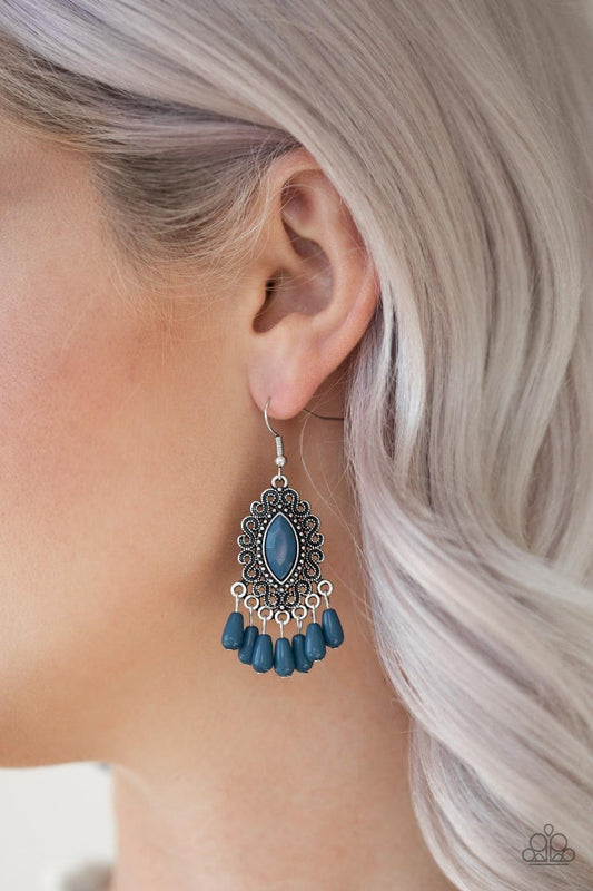 Paparazzi Accessories - Private Villa - Blue Earrings - Bling by JessieK