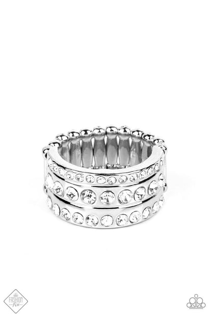 Paparazzi Accessories - Privileged Poise - White Ring - Bling by JessieK