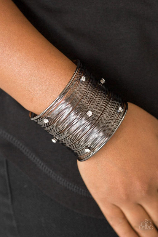 Paparazzi Accessories - Professional Prima Donna - Black Bracelet - Bling by JessieK