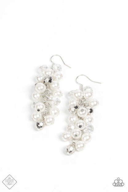 Paparazzi Accessories - Pursuing Perfection - White Earrings - Bling by JessieK
