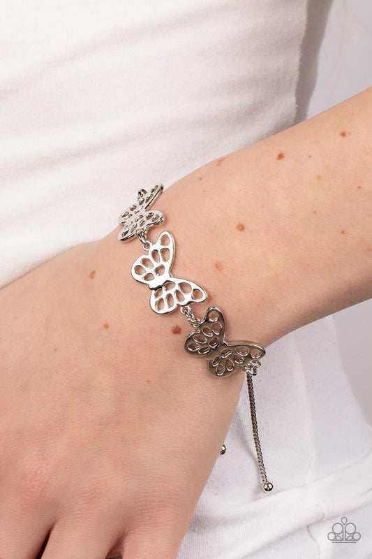 Paparazzi Accessories - Put a Wing On It - Silver Bracelet - Bling by JessieK