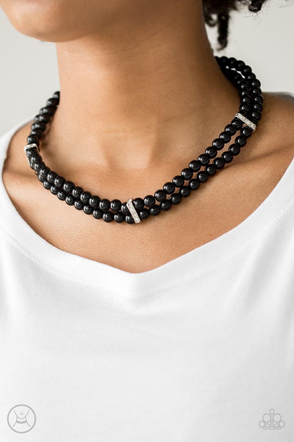 Paparazzi Accessories - Put On Your Party Dress - Black Choker Necklace - Bling by JessieK