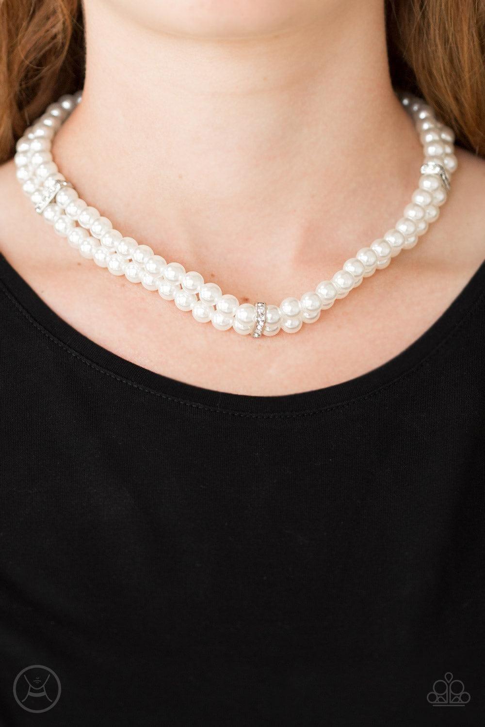 Paparazzi Accessories - Put On Your Party Dress - White Choker Necklace - Bling by JessieK