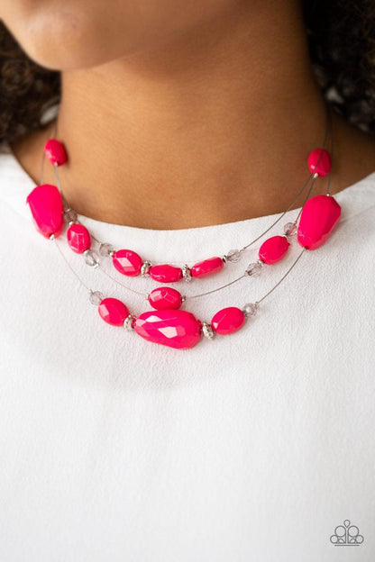 Paparazzi Accessories - Radiant Reflections - Pink Necklace - Bling by JessieK