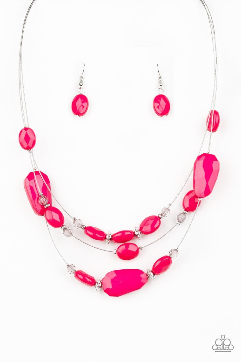 Paparazzi Accessories - Radiant Reflections - Pink Necklace - Bling by JessieK