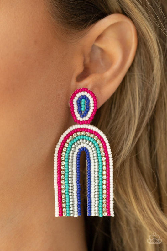 Paparazzi Accessories - Rainbow Remedy - Multicolor Earrings - Bling by JessieK