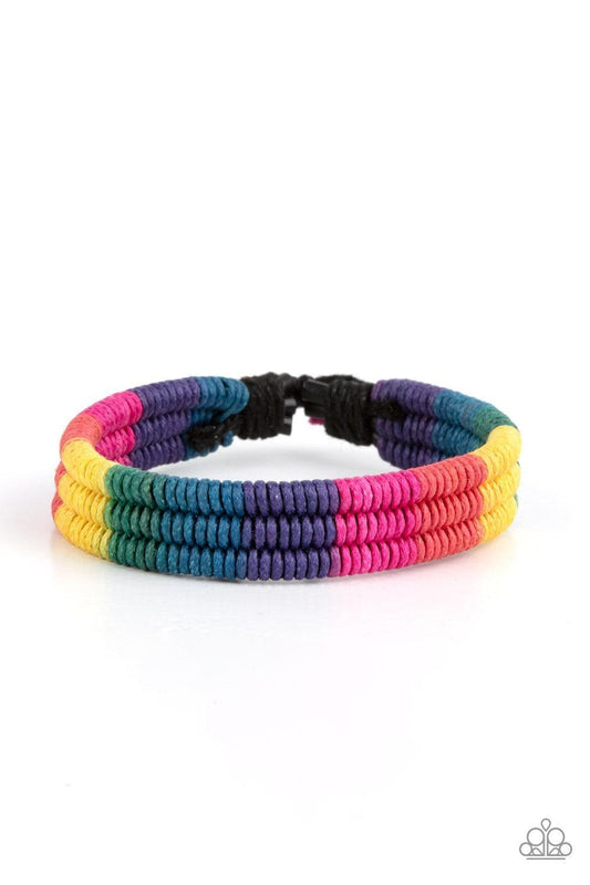 Paparazzi Accessories - Rainbow Renegade - Multicolor Urban Bracelet - Bling by JessieK