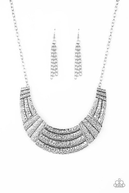 Paparazzi Accessories - Ready To Pounce - Silver Necklace - Bling by JessieK