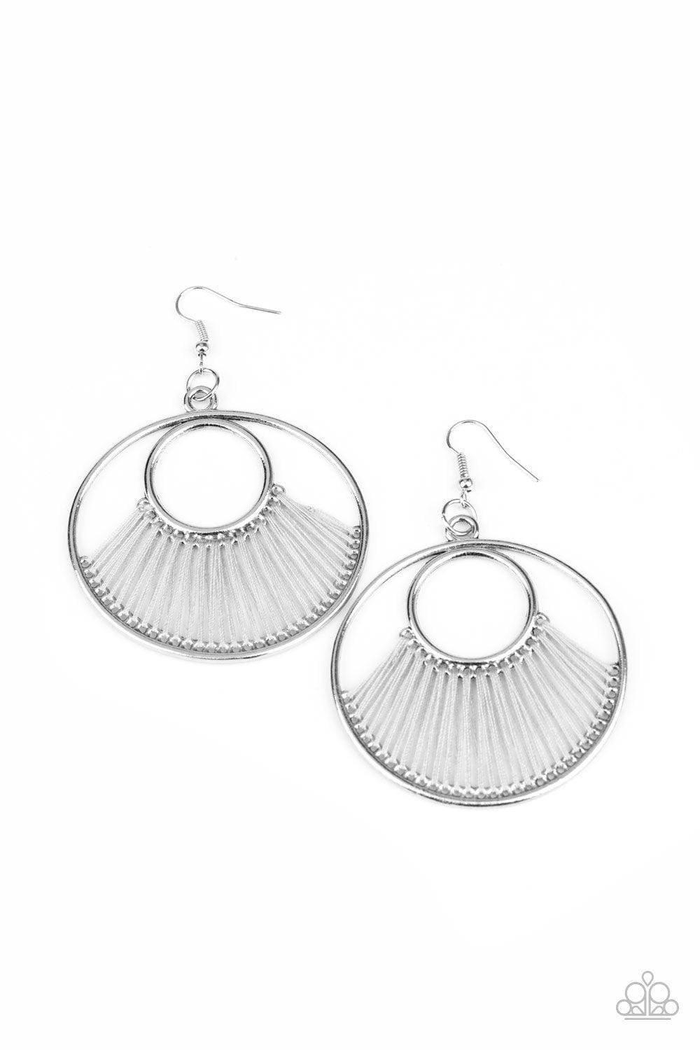 Paparazzi Accessories - Really High-strung - Silver Earrings - Bling by JessieK