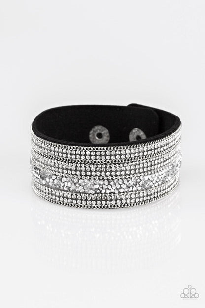 Paparazzi Accessories - Really Rock Band - Black Bracelet - Bling by JessieK