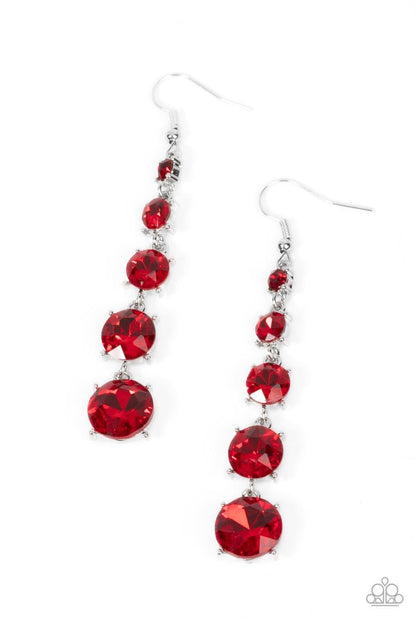 Paparazzi Accessories - Red Carpet Charmer - Red Earrings - Bling by JessieK