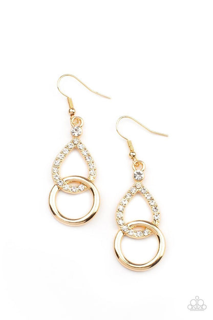 Paparazzi Accessories - Red Carpet Couture - Gold Earrings - Bling by JessieK