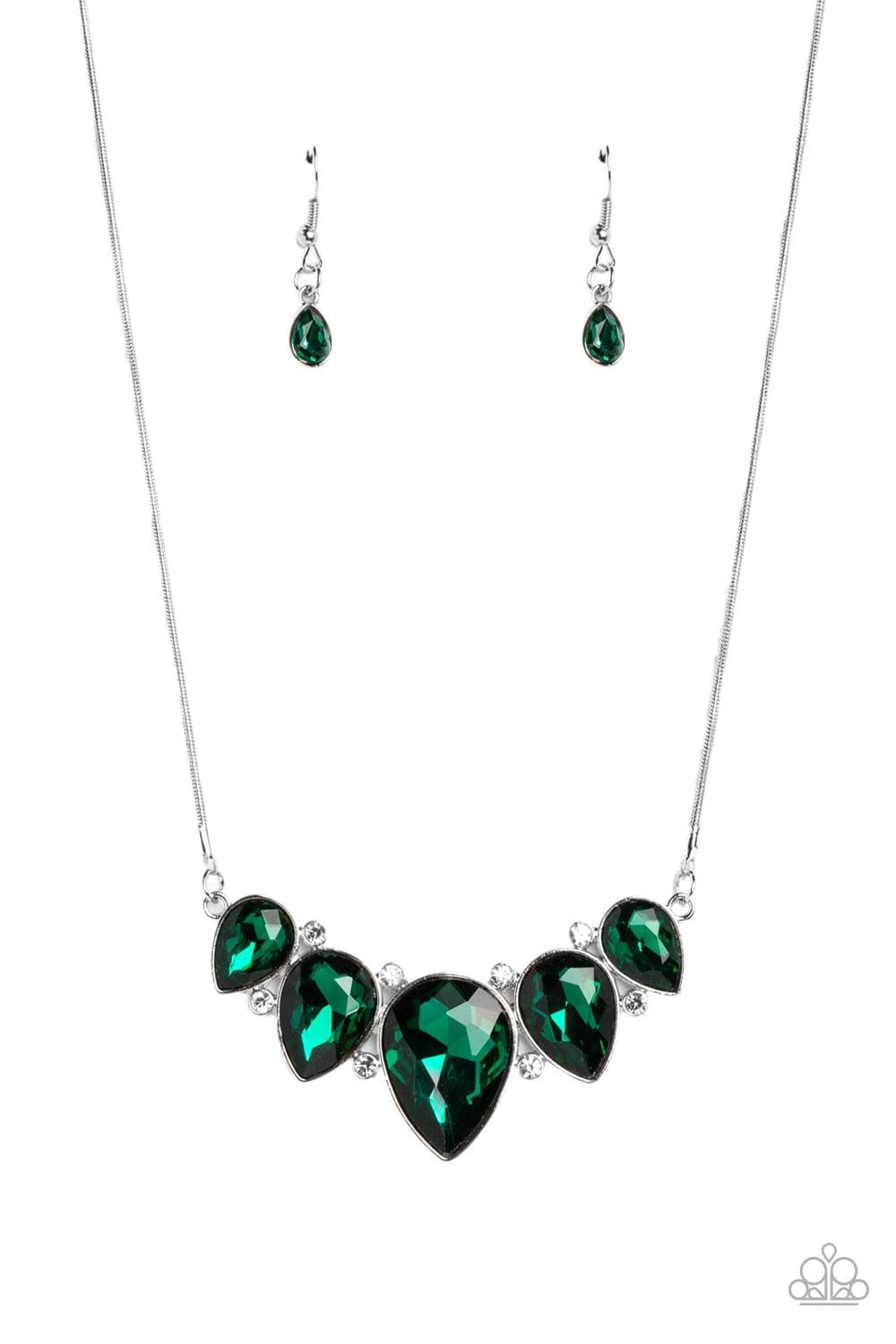 Paparazzi Accessories - Regally Refined - Green Necklace - Bling by JessieK