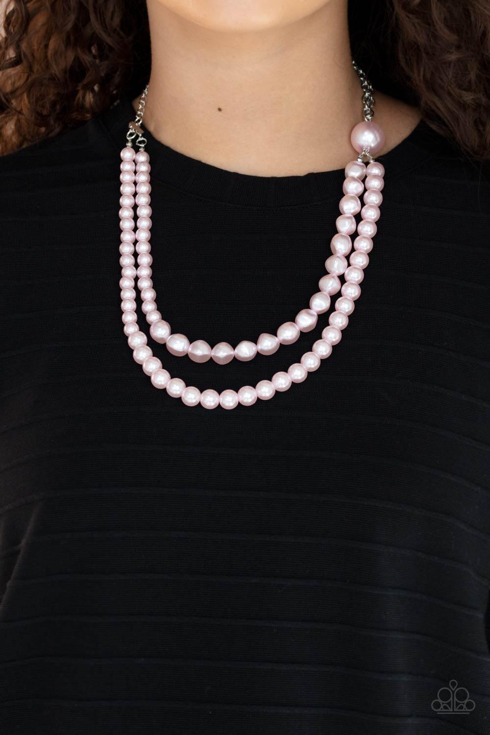 Paparazzi Accessories - Remarkable Radiance - Pink Pearl Necklace - Bling by JessieK