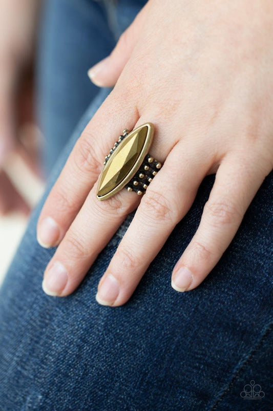 Paparazzi Accessories - Renegade Radiance - Brass Ring - Bling by JessieK