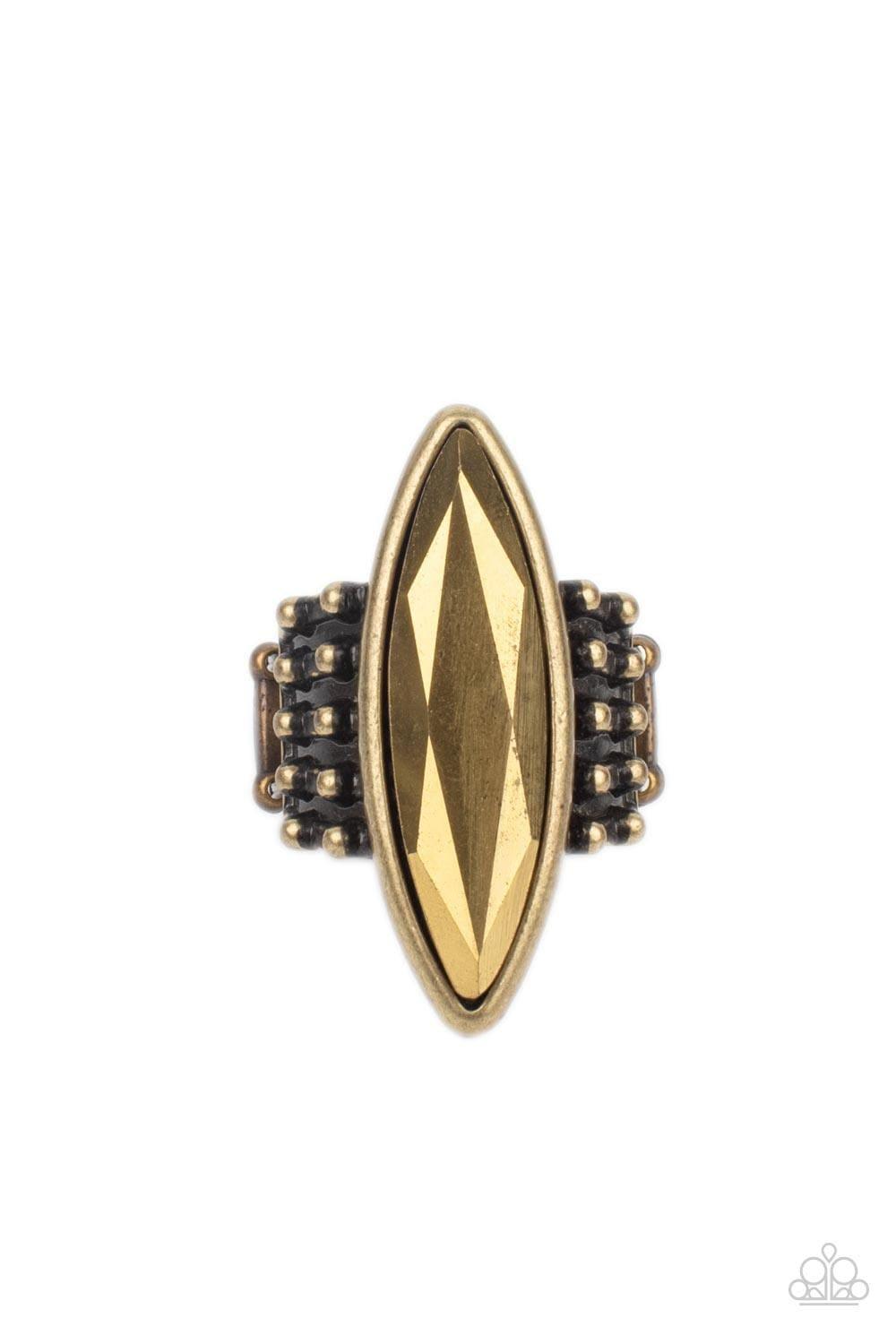 Paparazzi Accessories - Renegade Radiance - Brass Ring - Bling by JessieK