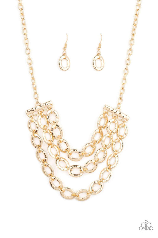 Paparazzi Accessories - Repeat After Me - Gold Necklace - Bling by JessieK
