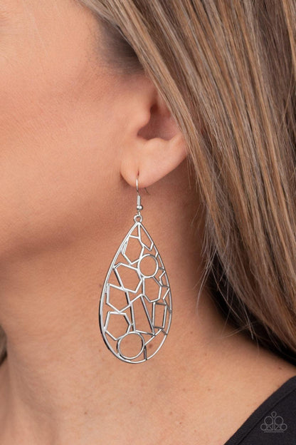 Paparazzi Accessories - Reshaped Radiance - Silver Earrings - Bling by JessieK