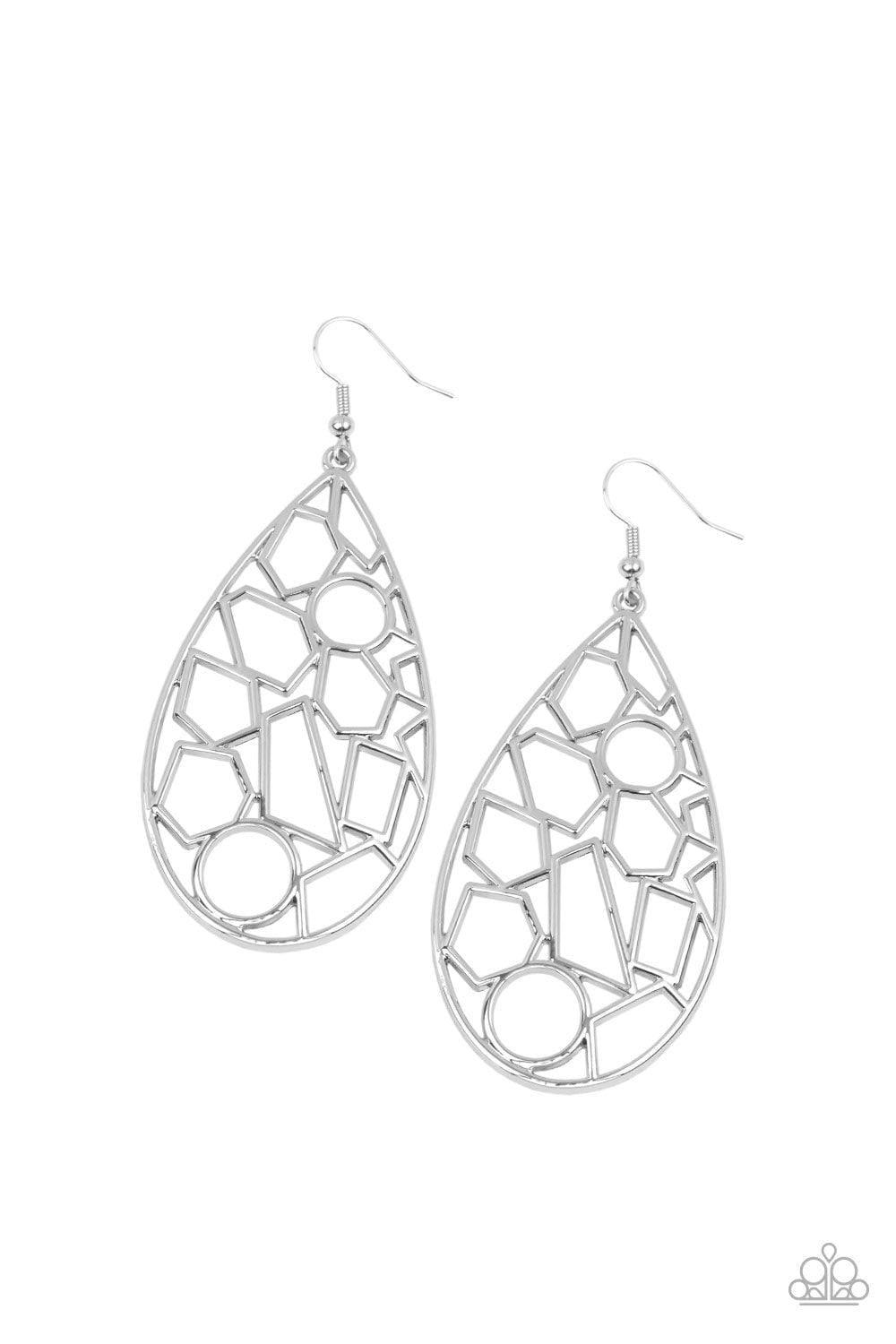 Paparazzi Accessories - Reshaped Radiance - Silver Earrings - Bling by JessieK