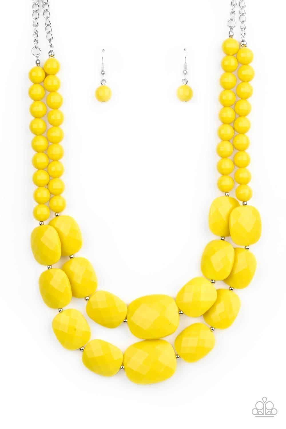 Paparazzi Accessories - Resort Ready - Yellow Necklace - Bling by JessieK