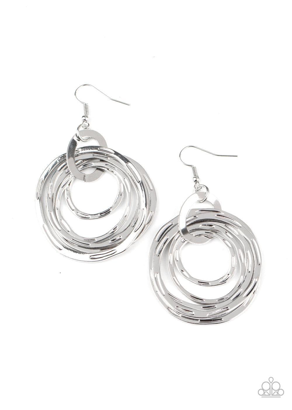 Paparazzi Accessories - Ringing Radiance - Silver Earrings - Bling by JessieK