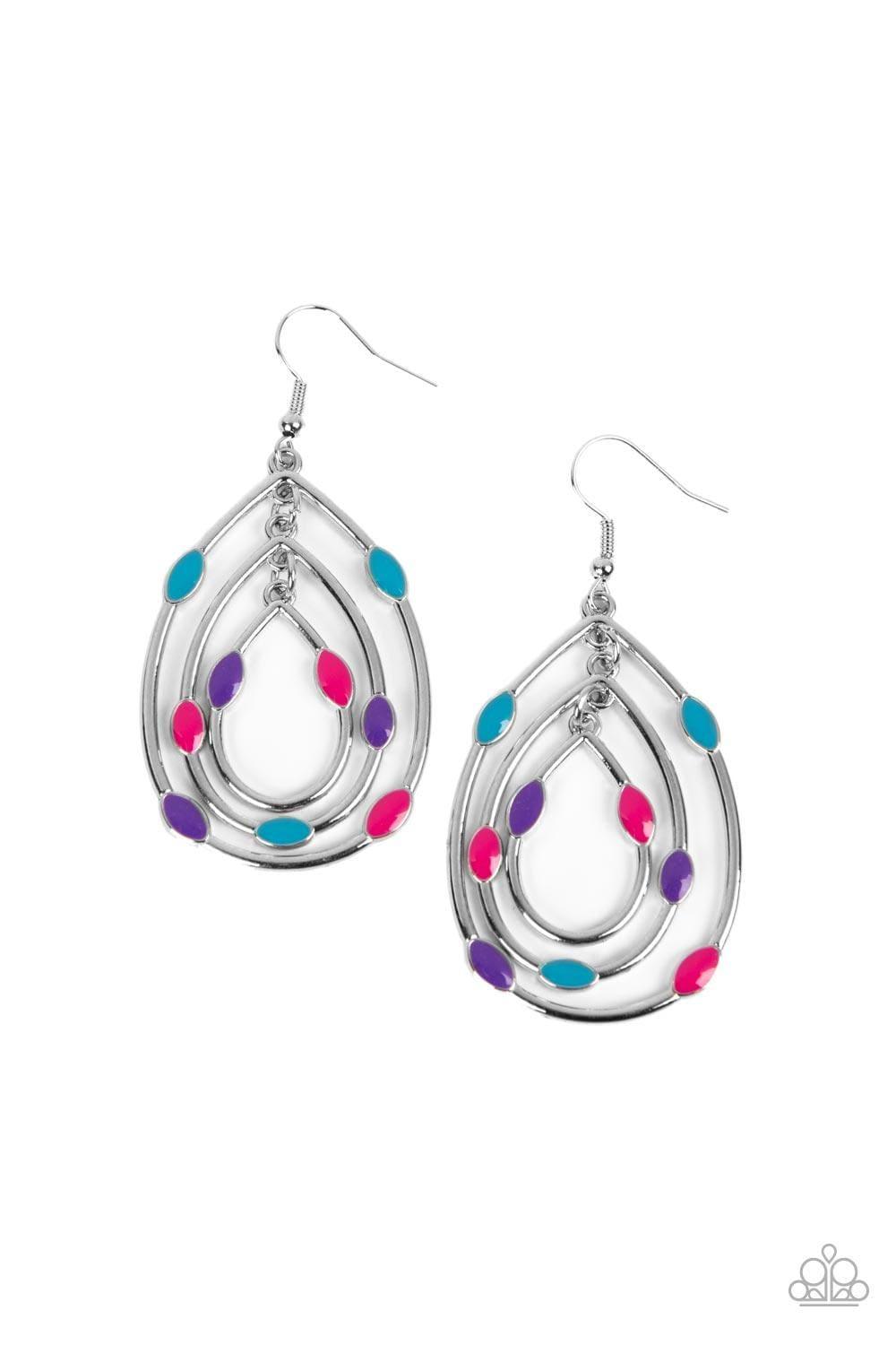 Paparazzi Accessories - Rippling Rapport - Multicolor Earrings - Bling by JessieK