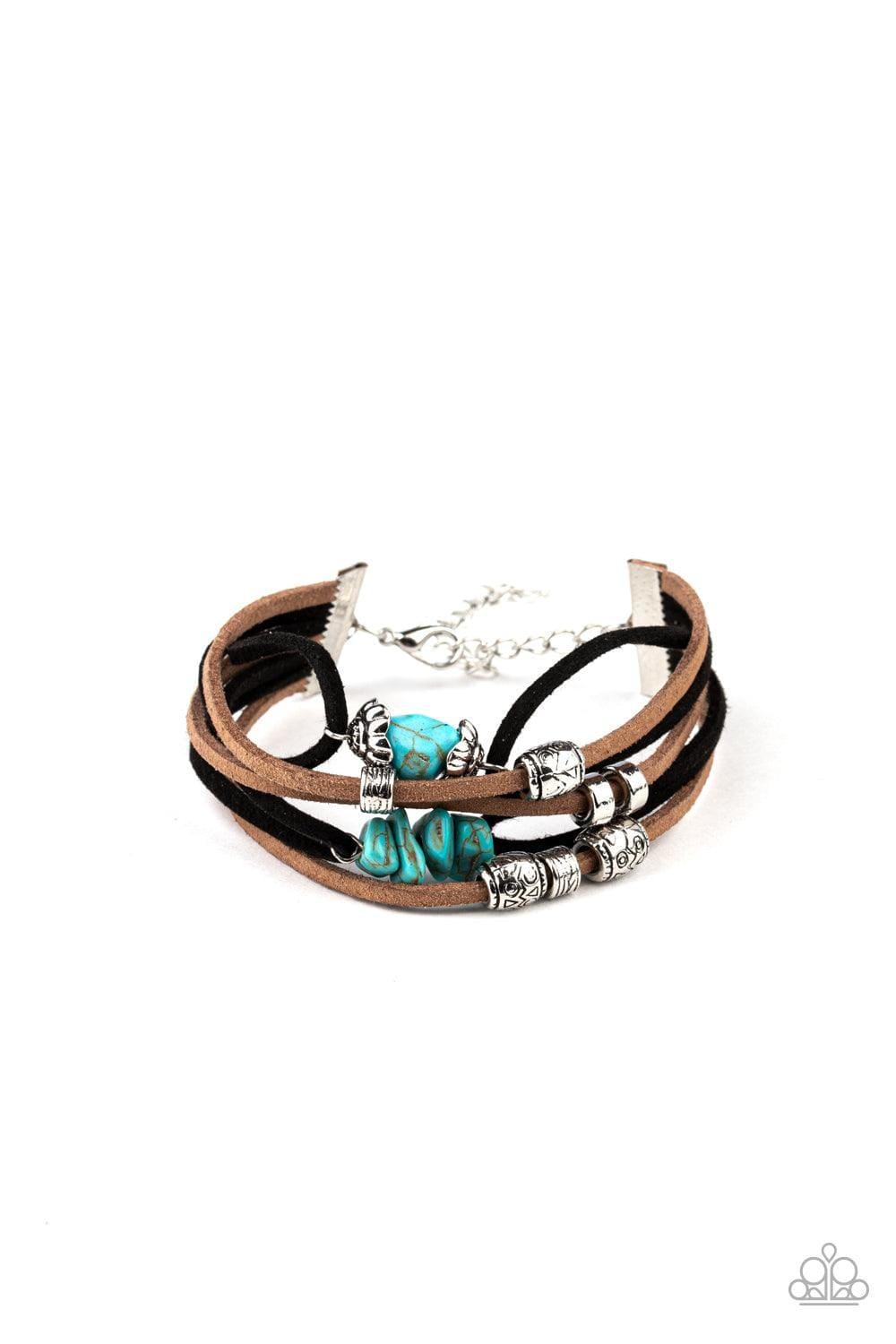 Paparazzi Accessories - Rocky Mountain Rebel - Turquoise Bracelet - Bling by JessieK