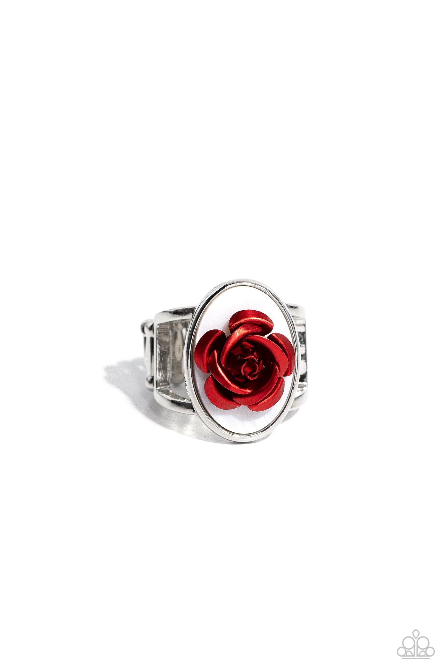 Paparazzi Accessories - ROSE to My Heart - Red Ring - Bling by JessieK
