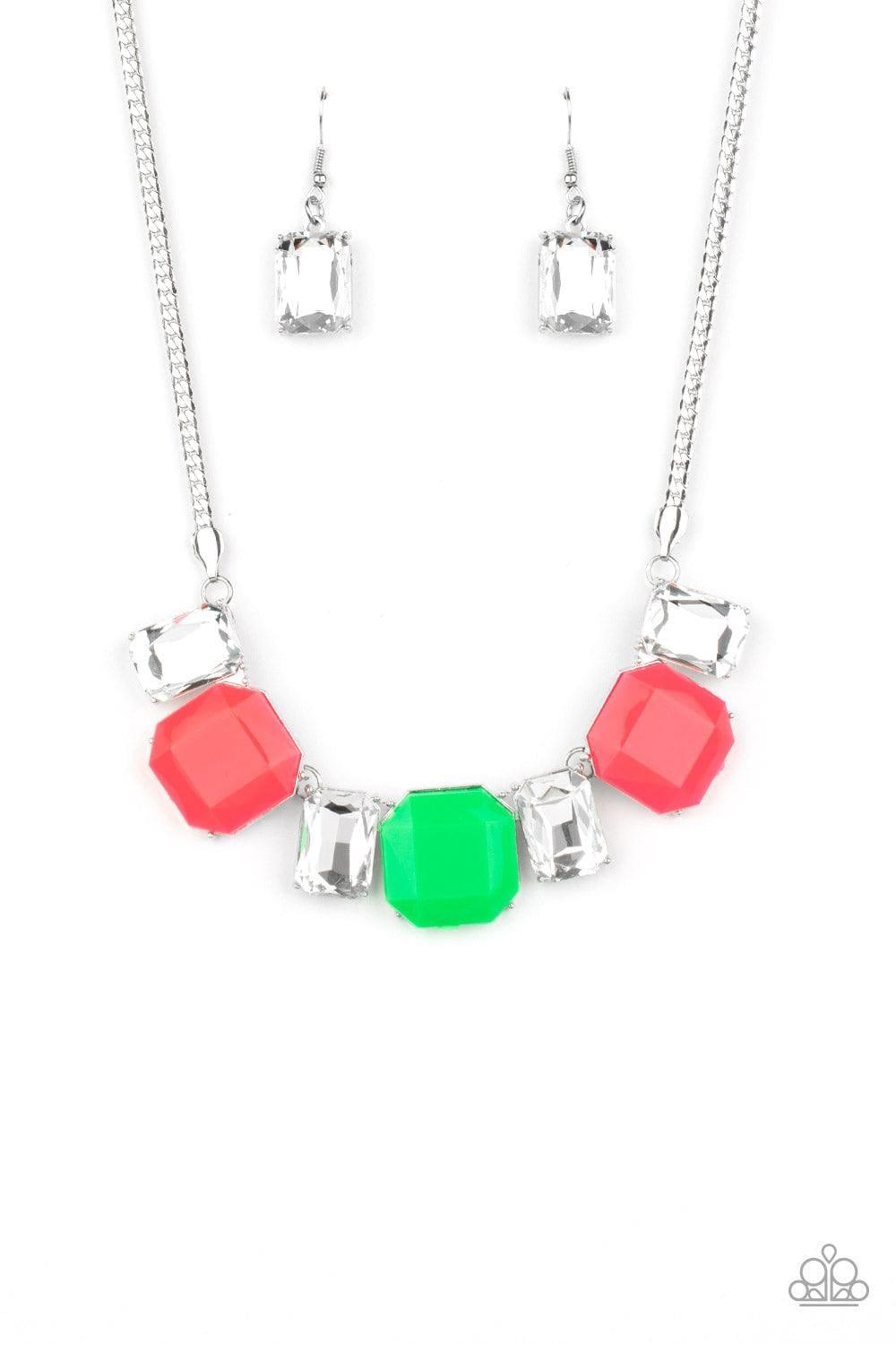 Paparazzi Accessories - Royal Crest - Pink (neon) Necklace - Bling by JessieK