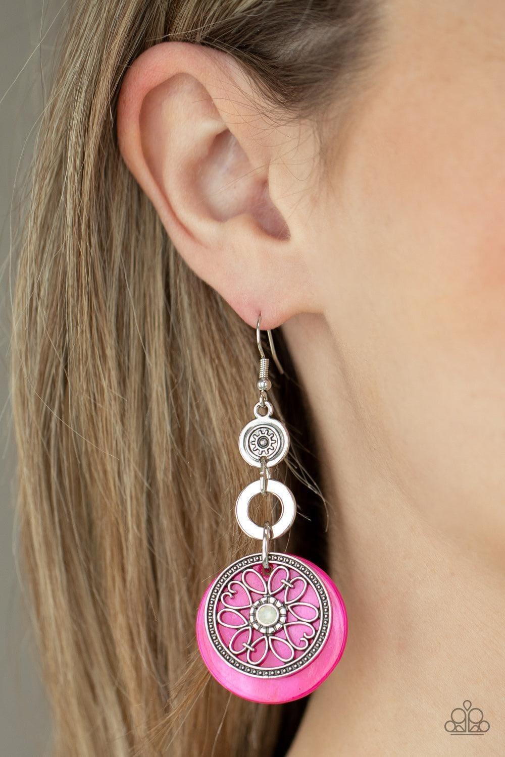 Paparazzi Accessories - Royal Marina - Pink Earrings - Bling by JessieK