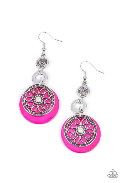 Paparazzi Accessories - Royal Marina - Pink Earrings - Bling by JessieK