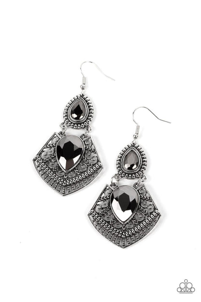 Paparazzi Accessories - Royal Remix - Silver Earrings - Bling by JessieK