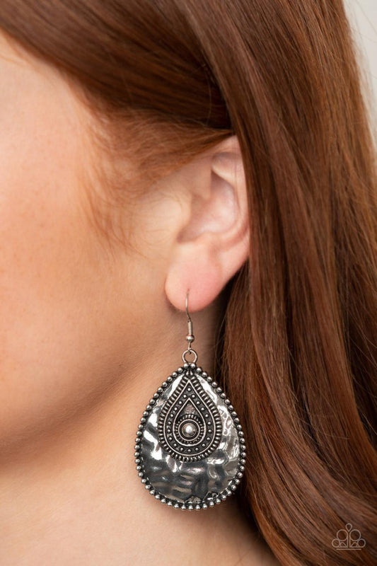 Paparazzi Accessories - Rural Muse - Silver Earrings - Bling by JessieK