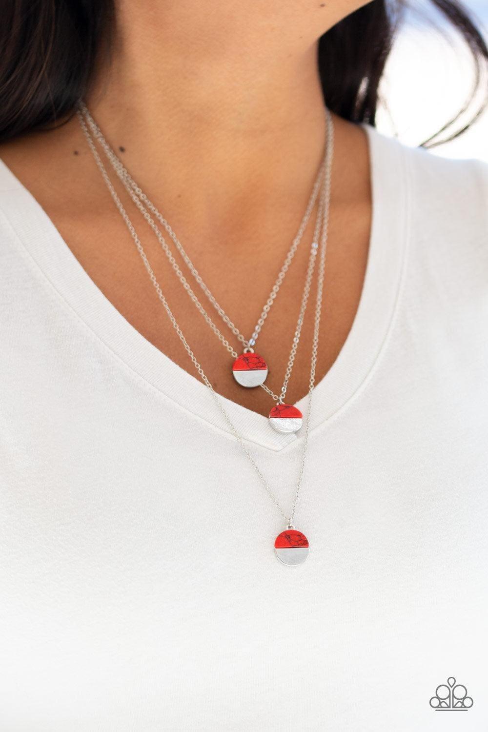 Paparazzi Accessories - Rural Reconstruction - Red Necklace - Bling by JessieK