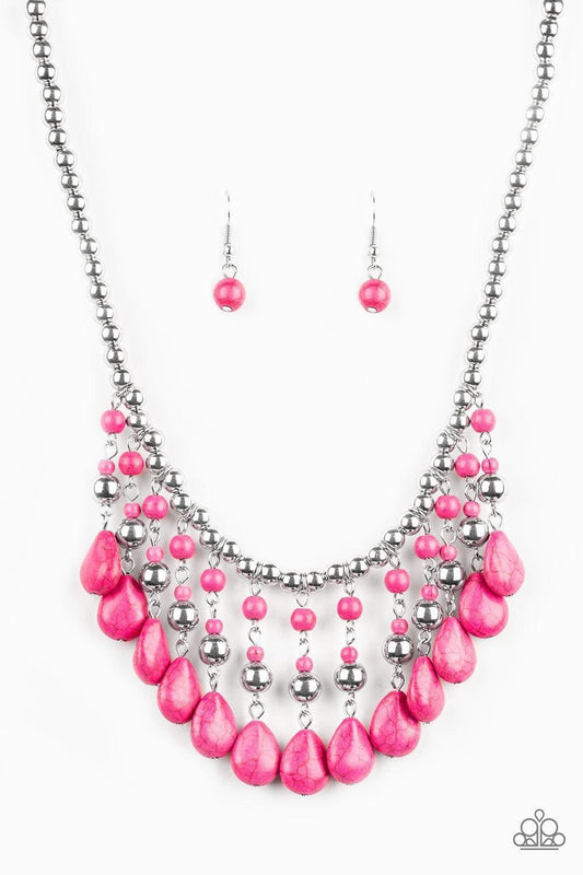 Paparazzi Accessories - Rural Revival - Pink Necklace - Bling by JessieK