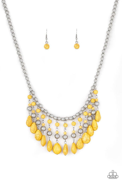 Paparazzi Accessories - Rural Revival - Yellow Necklace - Bling by JessieK