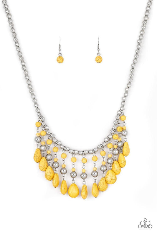 Paparazzi Accessories - Rural Revival - Yellow Necklace - Bling by JessieK