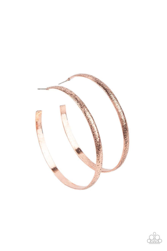 Paparazzi Accessories - Rustic Radius - Copper Hoop Earrings - Bling by JessieK