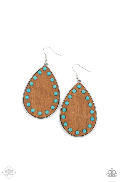 Paparazzi Accessories - Rustic Refuge - Blue Earrings - Bling by JessieK