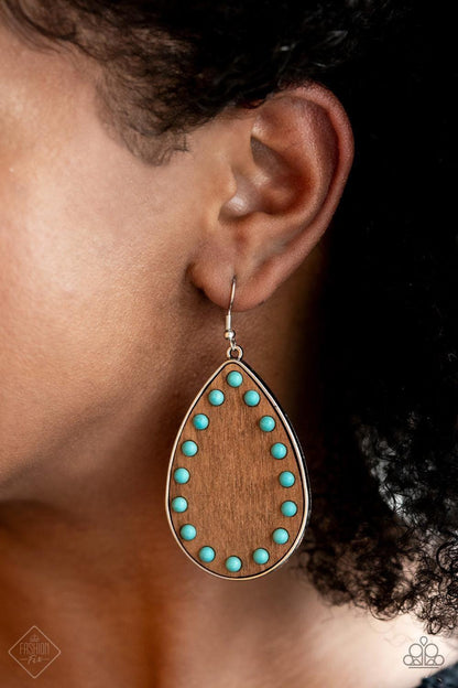 Paparazzi Accessories - Rustic Refuge - Blue Earrings - Bling by JessieK