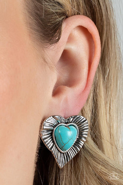 Paparazzi Accessories - Rustic Romance - Blue Earrings - Bling by JessieK