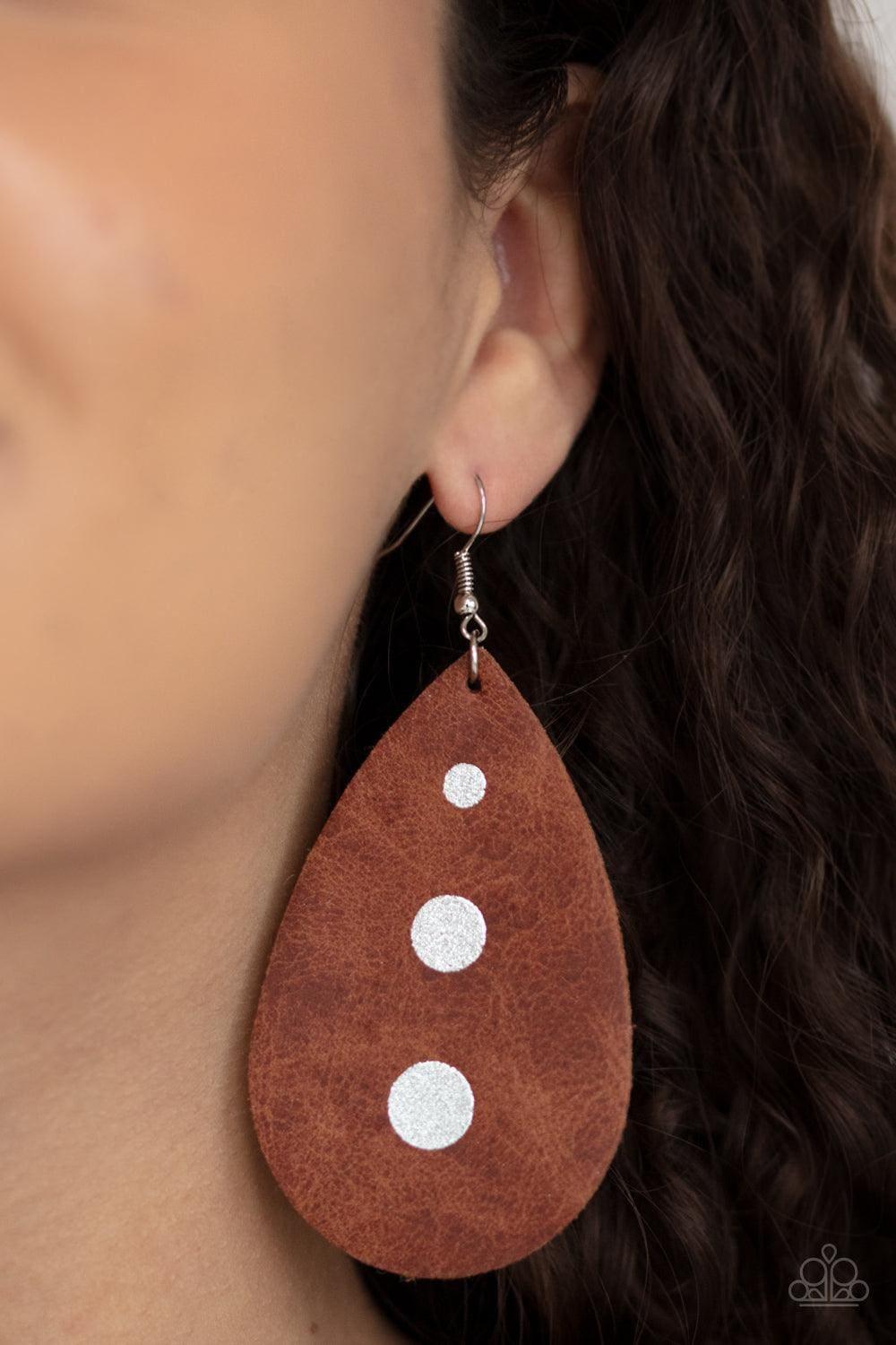 Paparazzi Accessories - Rustic Torrent - Brown Earrings - Bling by JessieK