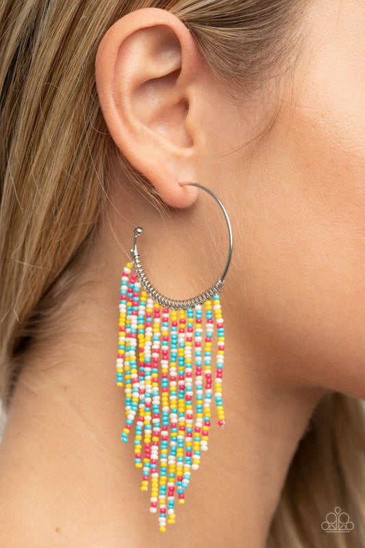 Paparazzi Accessories - Saguaro Breeze - Multicolor Hoop Earrings - Bling by JessieK