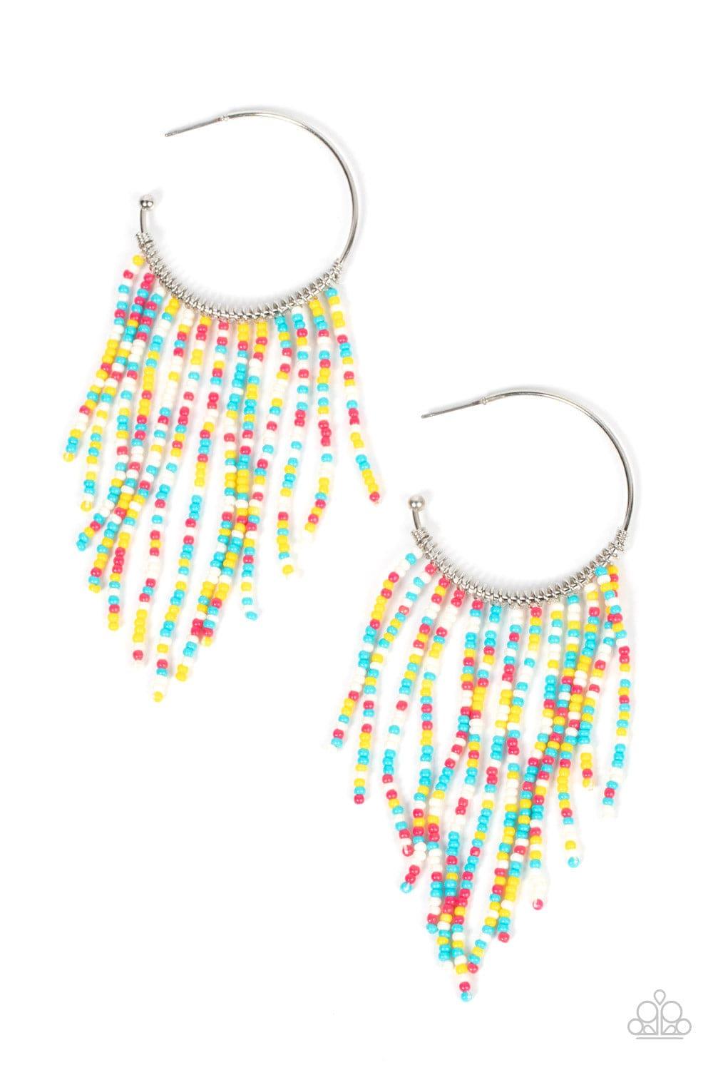 Paparazzi Accessories - Saguaro Breeze - Multicolor Hoop Earrings - Bling by JessieK