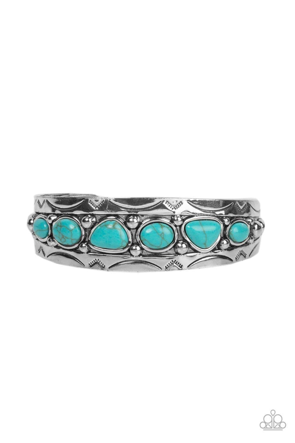 Paparazzi Accessories - Saguaro Sultan - Blue Turquoise Bracelet - Bling by JessieK