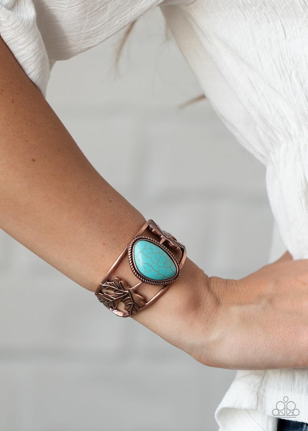 Paparazzi Accessories - Sahara Seasons - Copper Bracelet - Bling by JessieK